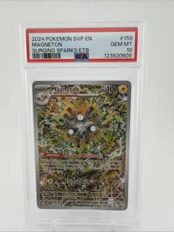 2024 POKEMON SVP EN-SV BLACK STAR PROMO #159 MAGNETON PSA 10 - Image 1
