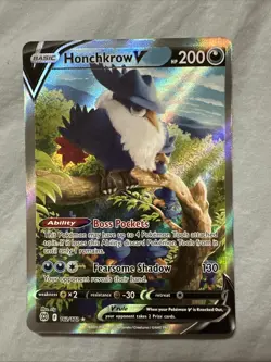 Pokemon TCG Honchkrow V (Alternate Full Art) 162/172 SwSh: Brilliant Stars - Image 1