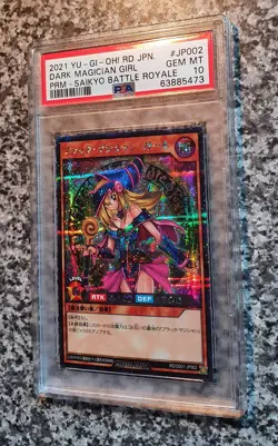 Yugioh PSA 10 Dark Magician Girl RD/G001-JP002 Secret Rare MINT - Image 3