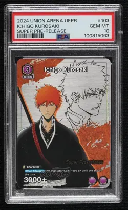 2023 Union Arena TCG - Promos UEPR Ichigo Kurosaki #BLC-1-103 PSA 10 GEM MT - Image 1