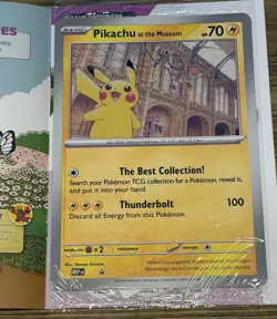 Pikachu At The Museum Sealed Promo Card and Pokemon Day promo card & coin - Image 3