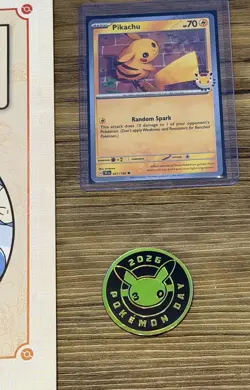 Pikachu At The Museum Sealed Promo Card and Pokemon Day promo card & coin - Image 4