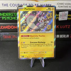 🔥 Pokemon Pachirisu 138/091 Paldean Fates Shiny Rare Pokemon NM 🔥 - Image 1