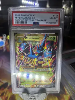 2014 POKEMON XY FURIOUS FISTS #112 M HERACROSS EX FURIOUS FIST- SECRET - Image 1