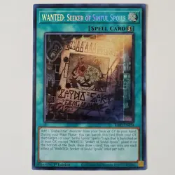 WANTED: Seeker of Sinful Spoils - RA03-EN074 - NM - Secret Rare - 1st ed Yugioh - Image 1