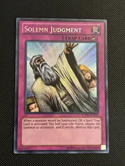 Yugioh! Solemn Judgement LCYW-EN152 Yugi's World Secret Rare NM - Image 1