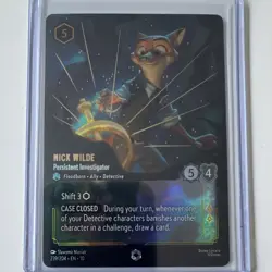 Disney Lorcana Nick Wilde Persistent Investigator 239/204 Rare Foil English - Image 1