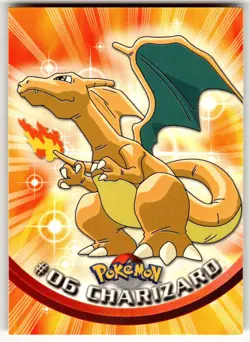 Charizard #6 Topps Trading Cards Series 1 Green Label Pokemon Near Mint - Image 1