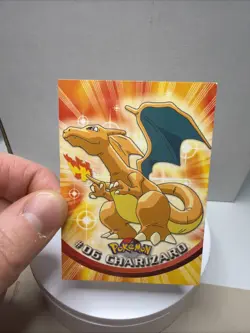 Pokemon #06 Charizard Topps Series 1 Card Pink Label LP - Image 1