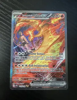 Pokemon TCG Team Rockets Moltres EX Card 229/182 Destined Rivals - Image 1