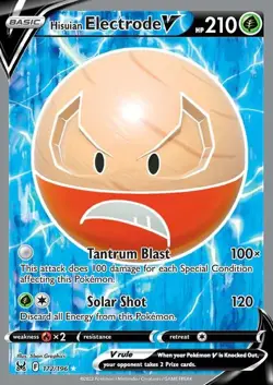 Hisuian Electrode V 172/196 Ultra Rare Lost Origin Pokemon Near Mint - Image 1