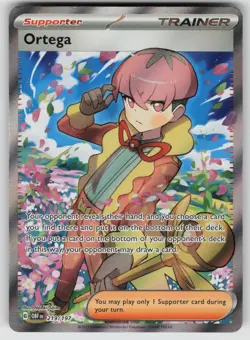 Ortega 219/197 Ultra Rare Obsidian Flames Pokemon Holo Near Mint - Image 1