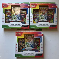 3x First Partner Illustration Collection Series 1 Boxes: Pokemon - New & Sealed - Image 1
