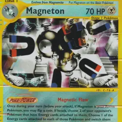 [PO] MAGNETON Pokemon REVERSE HOLO AQUAPOLIS E-Serie 22/147 English POOR - Image 2