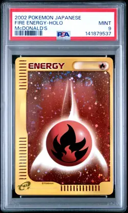 2002 POKEMON JAPANESE MCDONALD'S FIRE ENERGY-HOLO PSA 9 - Image 1