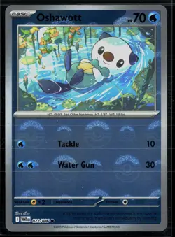Oshawott 021/086 White Flare Common Pokemon Pokeball - Image 1