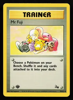 Mr. Fuji 58/62 Uncommon 1st Edition Fossil Pokemon Card - Image 1