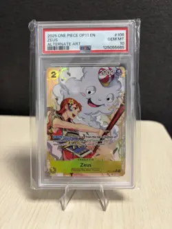 PSA 10 Zeus (Nami) Alternate Art OP11-106 Fist Of Divine Speed One Piece English - Image 1