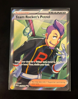Team Rocket's Petrel 226/182 NM Full Art Ultra Rare Destined Rivals Pokemon Card - Image 1