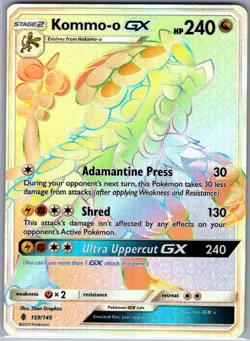 Kommo-o GX (Secret) 159/145 SM - Guardians Rising - Pokemon Card - NM - Image 1