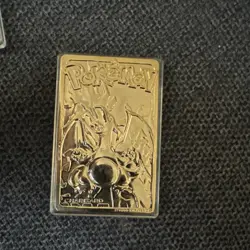 Pokemon Charizard Metal Gold-Plated Collectible Card Lot - 1 Cards, 1999 - Image 3