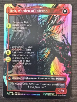 Clive, Ifrit's Dominant (0318) LP (Borderless FOIL) Final Fantasy Magic MTG TCG - Image 1