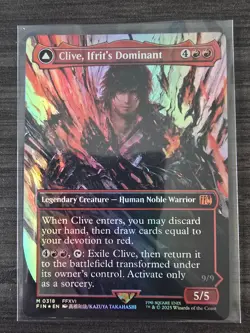 Clive, Ifrit's Dominant (0318) LP (Borderless FOIL) Final Fantasy Magic MTG TCG - Image 3