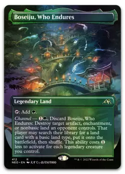 Boseiju, Who Endures (Borderless) #412 (Foil) NM Kamigawa Neon Dynasty Magic MTG - Image 1