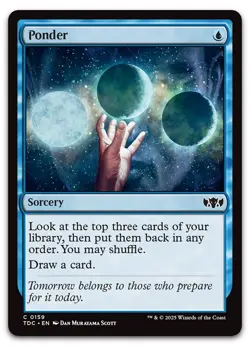 Ponder #159 (NM) Tarkir Dragonstorm TDC Magic MTG - Image 1