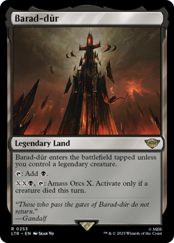 Barad-dur #253 (Damaged) Lord of the Rings LTR Magic MTG - Image 1