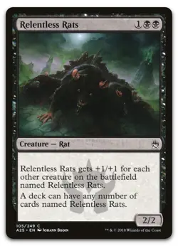 Relentless Rats #105 (NM) Masters 25 A25 Magic MTG - Image 1