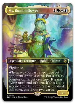 Ms. Bumbleflower (Borderless) #3 (Foil) (LP) Bloomburrow BLC Magic MTG - Image 1