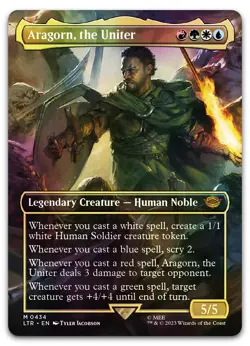 Aragorn, the Uniter (Borderless) #434 (Foil) NM Lord of the Rings LTR Magic MTG - Image 1
