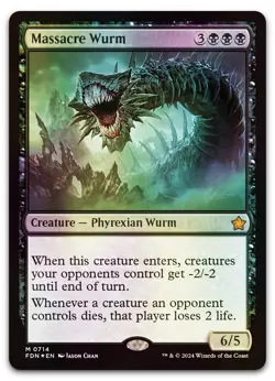 Massacre Wurm #714 (Foil) (NM) Foundations FDN Magic MTG - Image 1