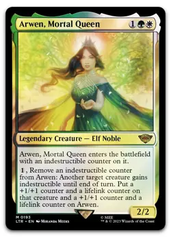 Arwen, Mortal Queen #193 (Foil) (NM) Lord of the Rings LTR Magic MTG - Image 1