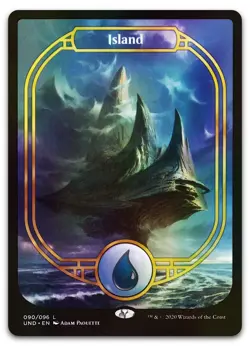 Island (Full Art) #90 (Foil) (NM) Unsanctioned UND Magic MTG - Image 1