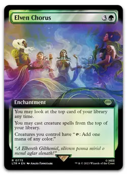 Elven Chorus (Extended Art) (Surge Foil) #775 NM Lord of the Rings LTR Magic MTG - Image 1