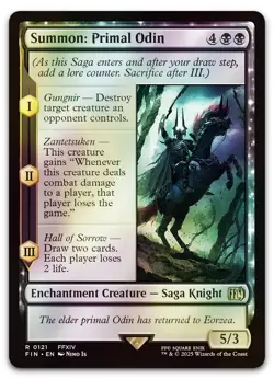 Summon: Primal Odin #121 (Foil) (NM) Final Fantasy FIN Magic MTG - Image 1