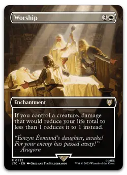Worship (Borderless) #522 (NM) Lord of the Rings LTC Magic MTG - Image 1