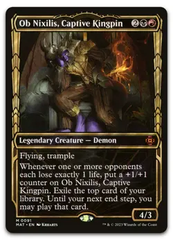 Ob Nixilis, Captive Kingpin (Showcase) #91 NM March of the Machine MAT Magic MTG - Image 1