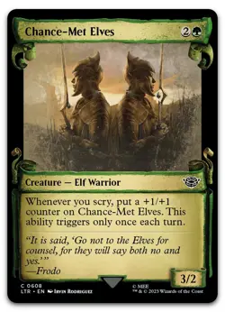 Chance-Met Elves (Showcase Scrolls) #608 (NM) Lord of the Rings LTR Magic MTG - Image 1