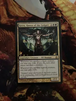 1x Savra, Queen of the Golgari MTG Ravnica: City of Guilds Rare Nonfoil Played - Image 1
