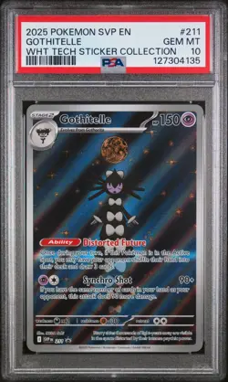 PSA 10 GEM Mint Gothitelle SVP211 Black Star Promo - Pokemon WHT Tech Sticker - Image 1