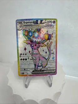 Pokemon TCG Espeon ex 175 Prismatic Evolutions Premium Figure Collection Promo - Image 1