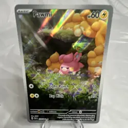Pawmi 226/091 SV: Paldean Fates Illustration Rare Reverse Holo 60 HP Pokemon - Image 1