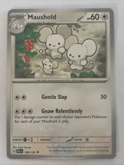 Maushold 168/193 Regular SV: Paldea Evolved Uncommon Pokemon TCG NM 2023 - Image 1