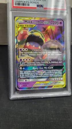 2019 MUK & ALOLAN MUK GX TAG TEAM UNBROKEN BONDS POKEMON PSA 9 MINT #61 - Image 4