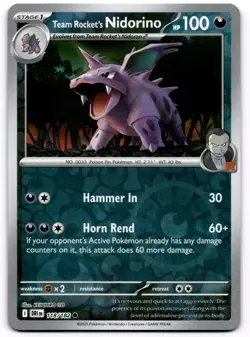 Team Rocket's Nidorino 118/182 Destined Rivals Common Reverse Holo Near Mint - Image 1