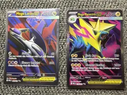 Pokemon Lot Mega Latias Ex 163 and Mega Manectric Ex 158 MEG Ultra Rare - Image 1