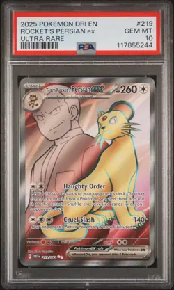 Pokemon TCG Team Rocket’s Persian EX 219/182 Destined Rivals PSA 10 - Image 3